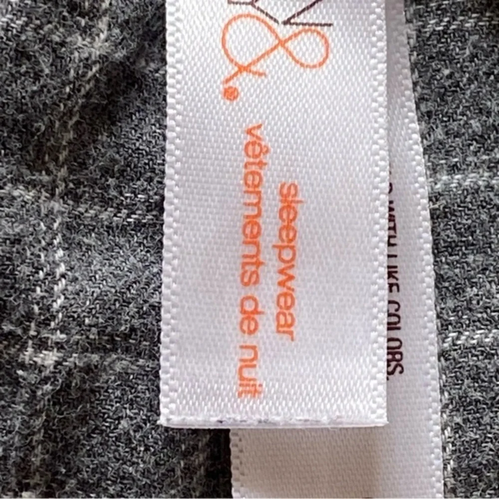 GILLIGAN & O’Malley Gray Cotton Plaid Pajama Pants Large NWOT_4
